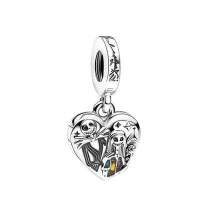 925 Sterling Silver Luggage Box Beads Rabbit Cat Pendant for DIY European Charm Bracelets Exquisite Zircon Jewelry