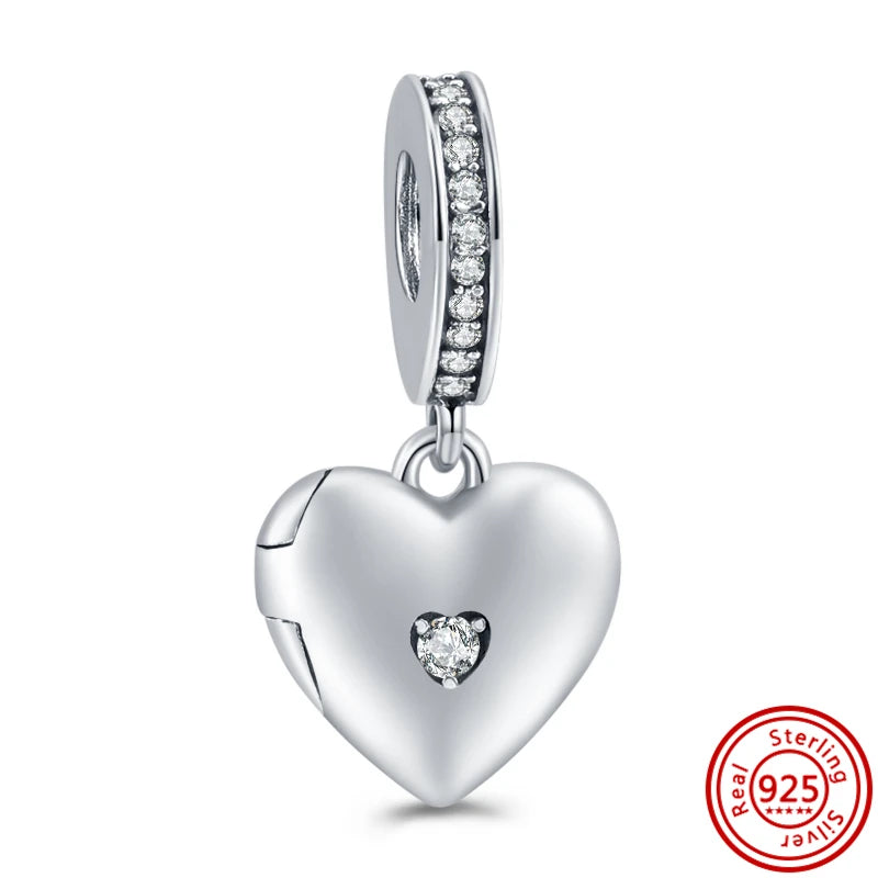 925 Silver Lucky Crown Butterfly Heart Family Tree Beads