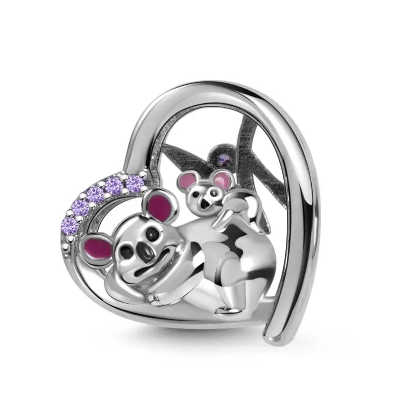 Elegant 925 Sterling Silver Bow Charm with Zircon for Mother's Day Bracelet