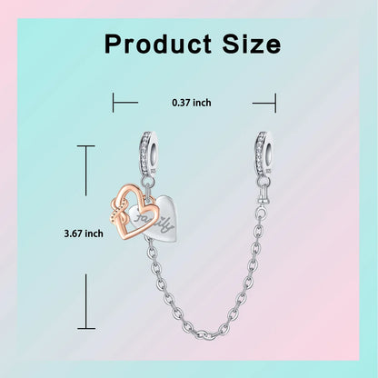 Luxury 925 Sterling Silver Clover Daisy Star Moon Zircon Pavé Safety Chain Bow Necklace and Bracelet Set for Women Fine Jewelry Gifts