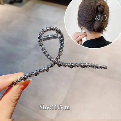 Geometric Metal Hair Claw Clips for Women Fashionable Zinc Alloy Hairpins