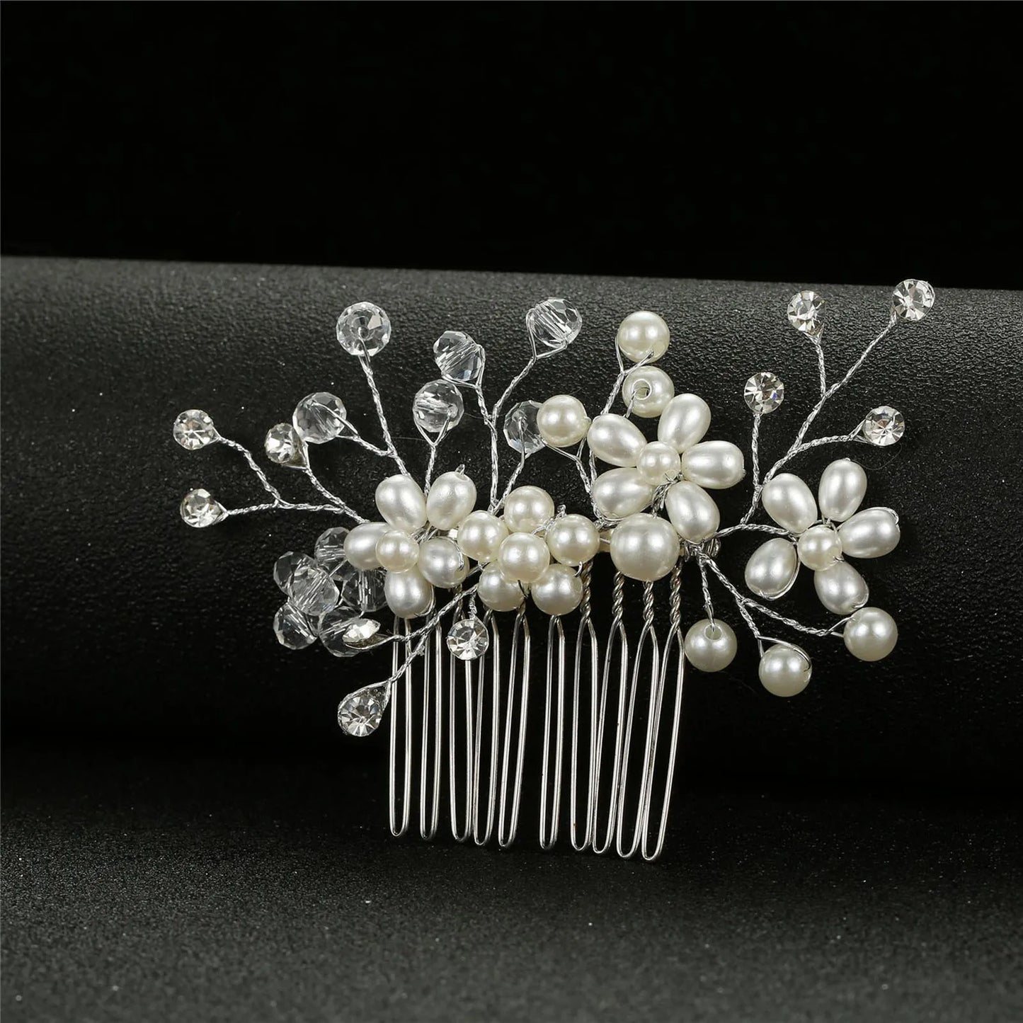 Korean Pearl Hair Combs - Handmade Hairpins & Clips for Women, Brides & Girls GE-4