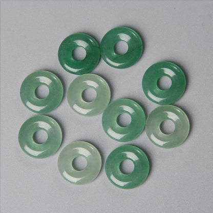 Elegant Labradorite Jade Agate Donut Beads Set for Jewelry Crafting 18mm 5pcs