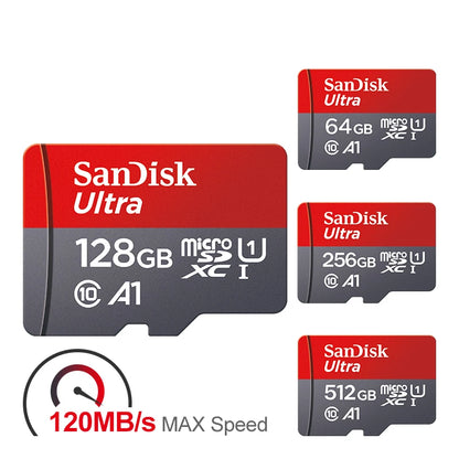 Ultra MicroSD Memory Card 128GB 256GB 512GB A1 Class 10 High Speed Flash Card for Phones Tablets and Digital Devices