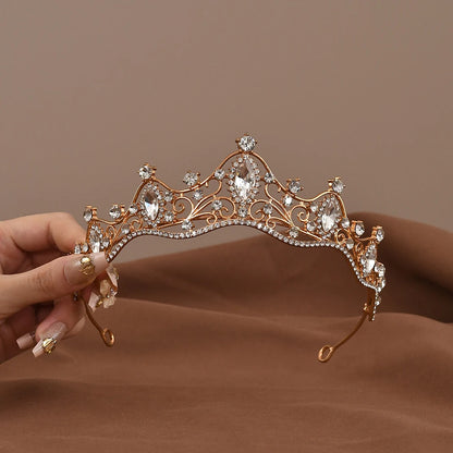 Princess Queen Vintage Baroque Crystal Tiara for Women Bridal Wedding Party Jewelry