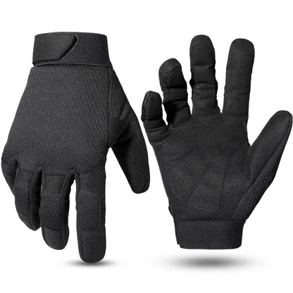 Tactical Full Finger Gloves Touch Screen Breathable Gear Men A9 Black CHINA