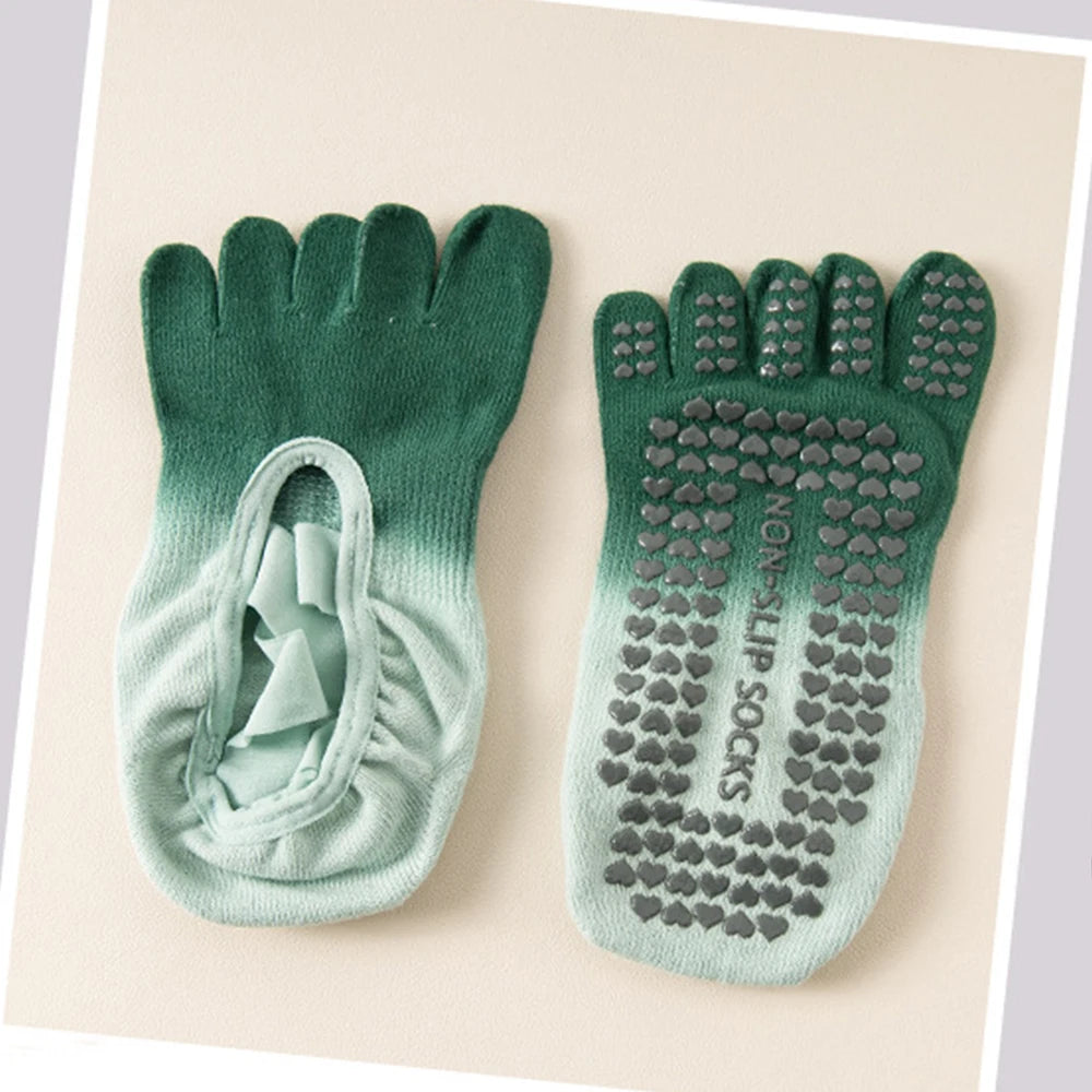 Premium Yoga Toe Socks Low Cut Tie Dye Breathable Moisture