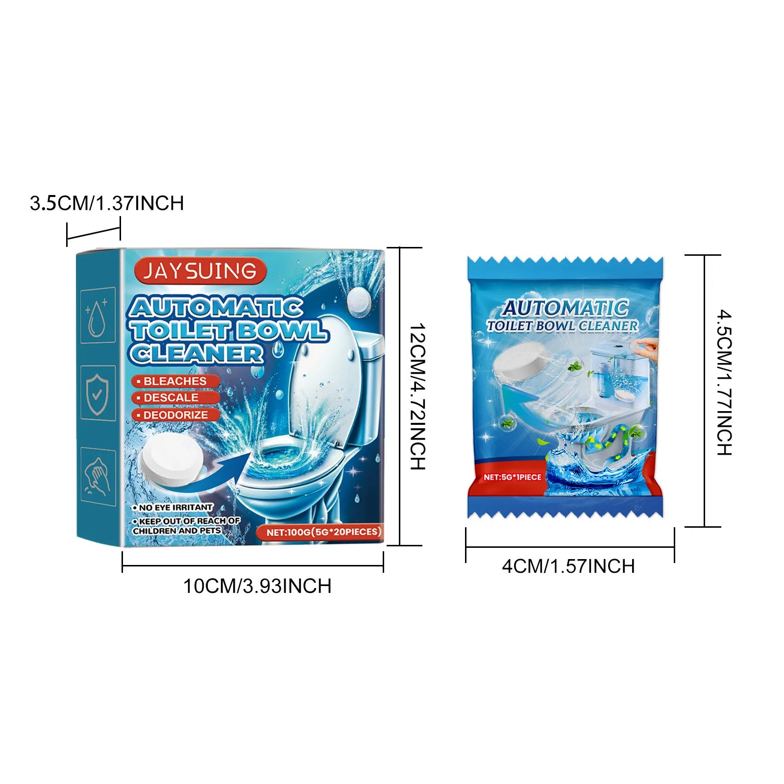 20ps Toilet Cleaner Powerful Water Scum Remover Tablets Default Title