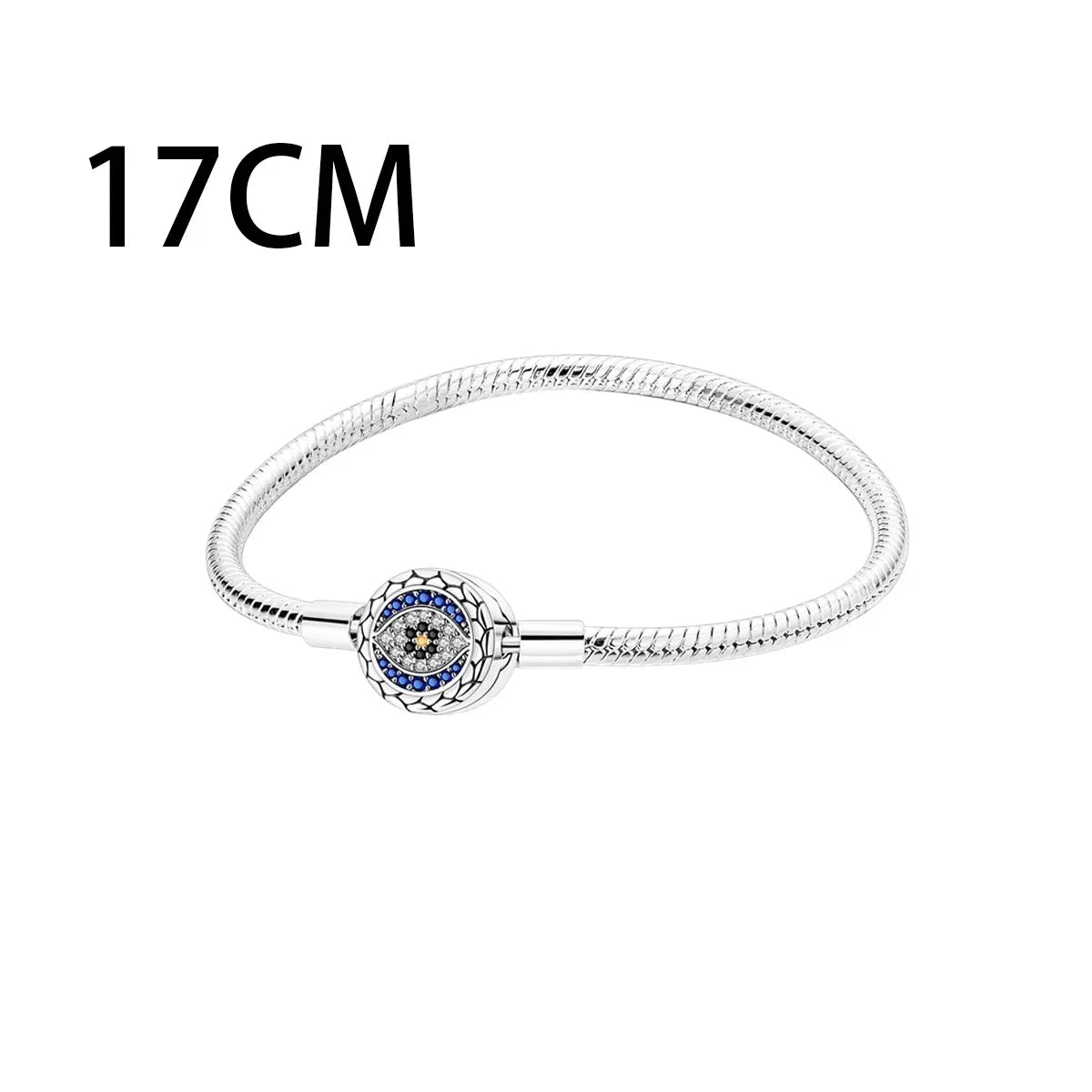 925 Sterling Silver Blue Evil Eye Jewelry Set With Zircon Charms Pendant Ring Earrings For Bracelet Necklace Gift