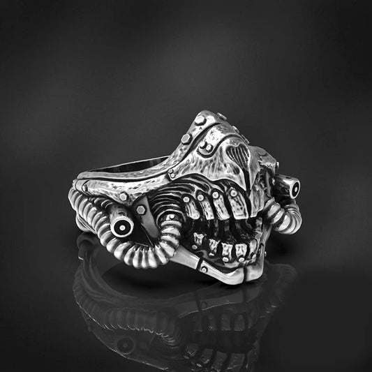 Vintage Punk Rock Mad Max Motorcycle Skeleton Rings for Men and Women