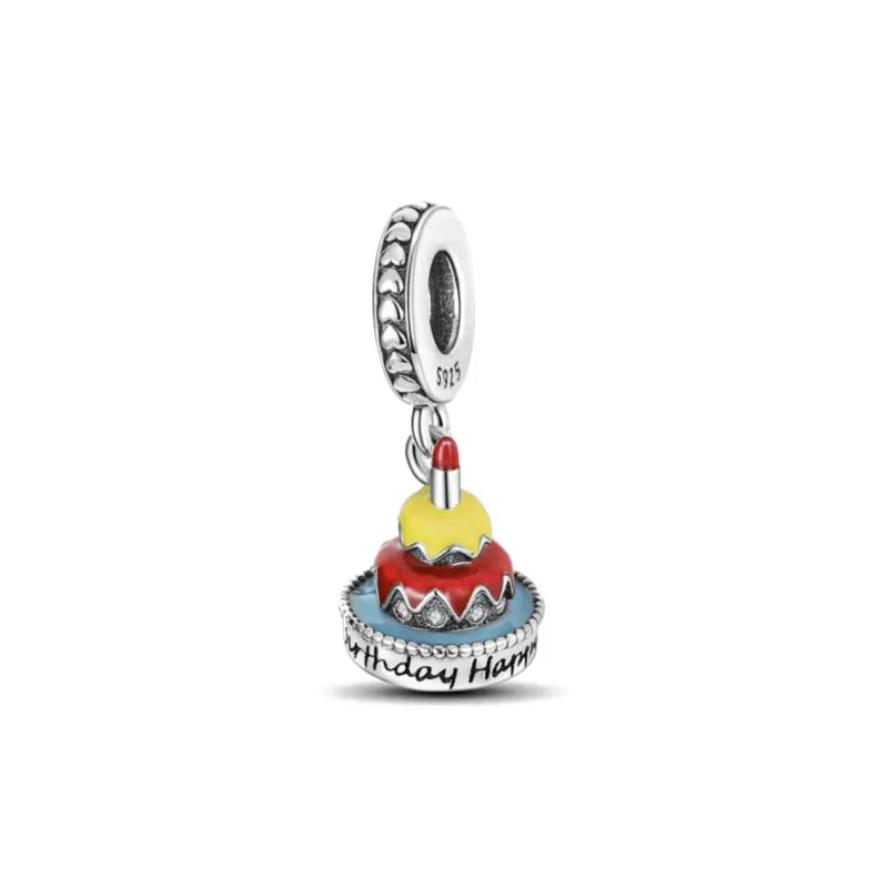 Lucky Leaf Dangle Bead Bracelet 925 Sterling Silver Plated DIY Jewelry Spacer B4083