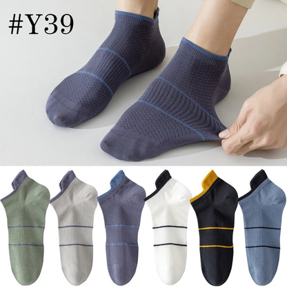 6 Pairs Mens Anti Odor Breathable Ankle Socks Cotton