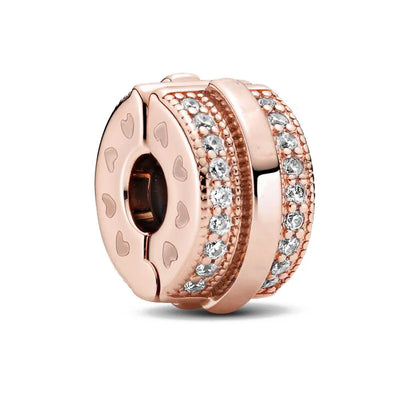 Rose Gold Butterfly Lock Key Charms Beads for DIY Jewelry Making F595