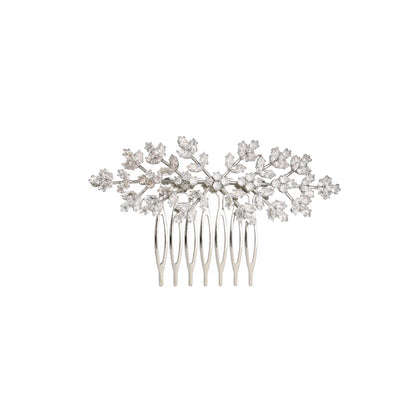 Elegant Zircon Bridal Hair Comb for Women and Girls