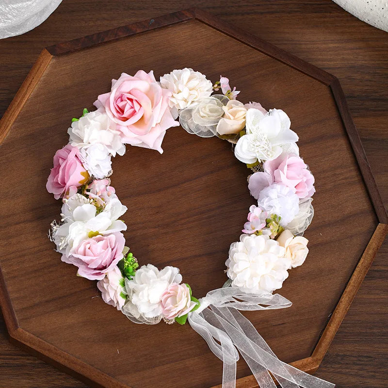Elegant Floral Crown Headband for Women and Girls - Perfect Wedding and Festival Accessory
