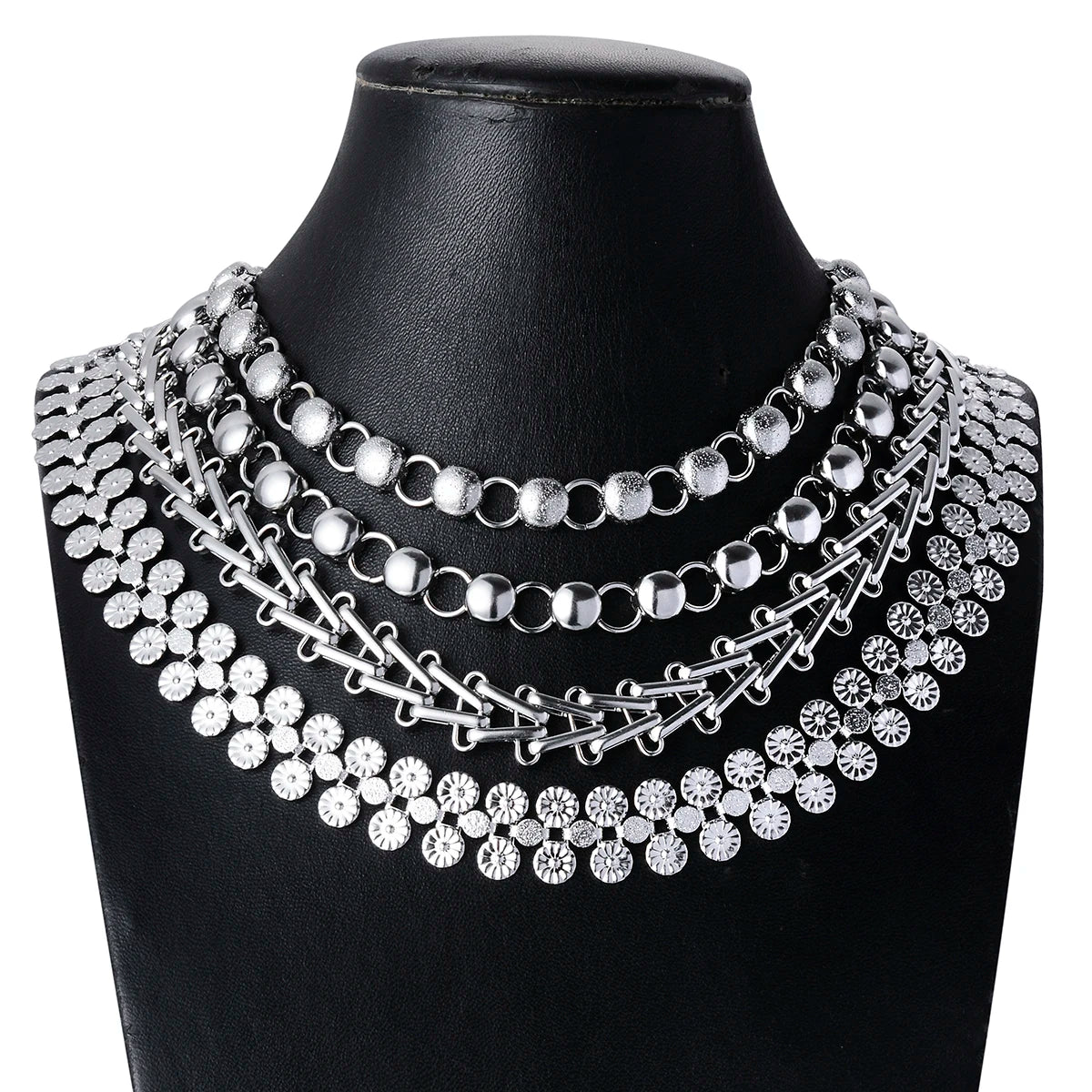 Huge Stainless Steel Handmade Link Chain Necklace and Bracelet for Men Hypoallergenic Fashion Jewelry
