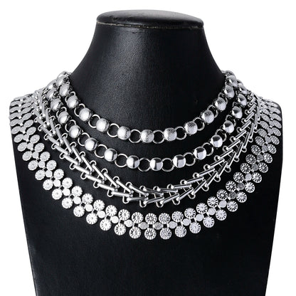 Huge Stainless Steel Handmade Link Chain Necklace and Bracelet for Men Hypoallergenic Fashion Jewelry
