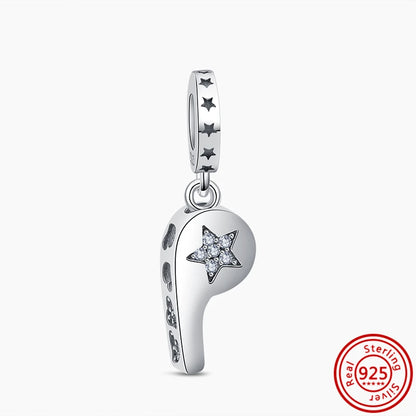 Fit Pantaro 925 Sterling Silver Bracelet with Snowflake Moon Sun Charms and Sparkling Beads N647