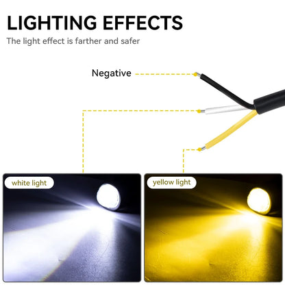 Motorcycle LED Fog Light Projector Lens 6000K IP65