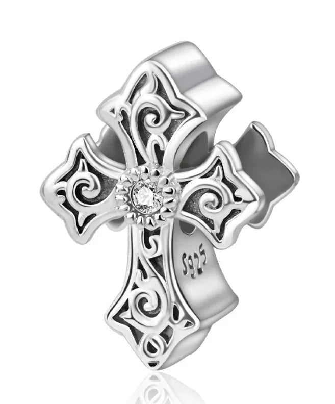 925 Sterling Silver Virgin Mary Angel Cross Pendant Necklace Charm for DIY Jewelry Gifts