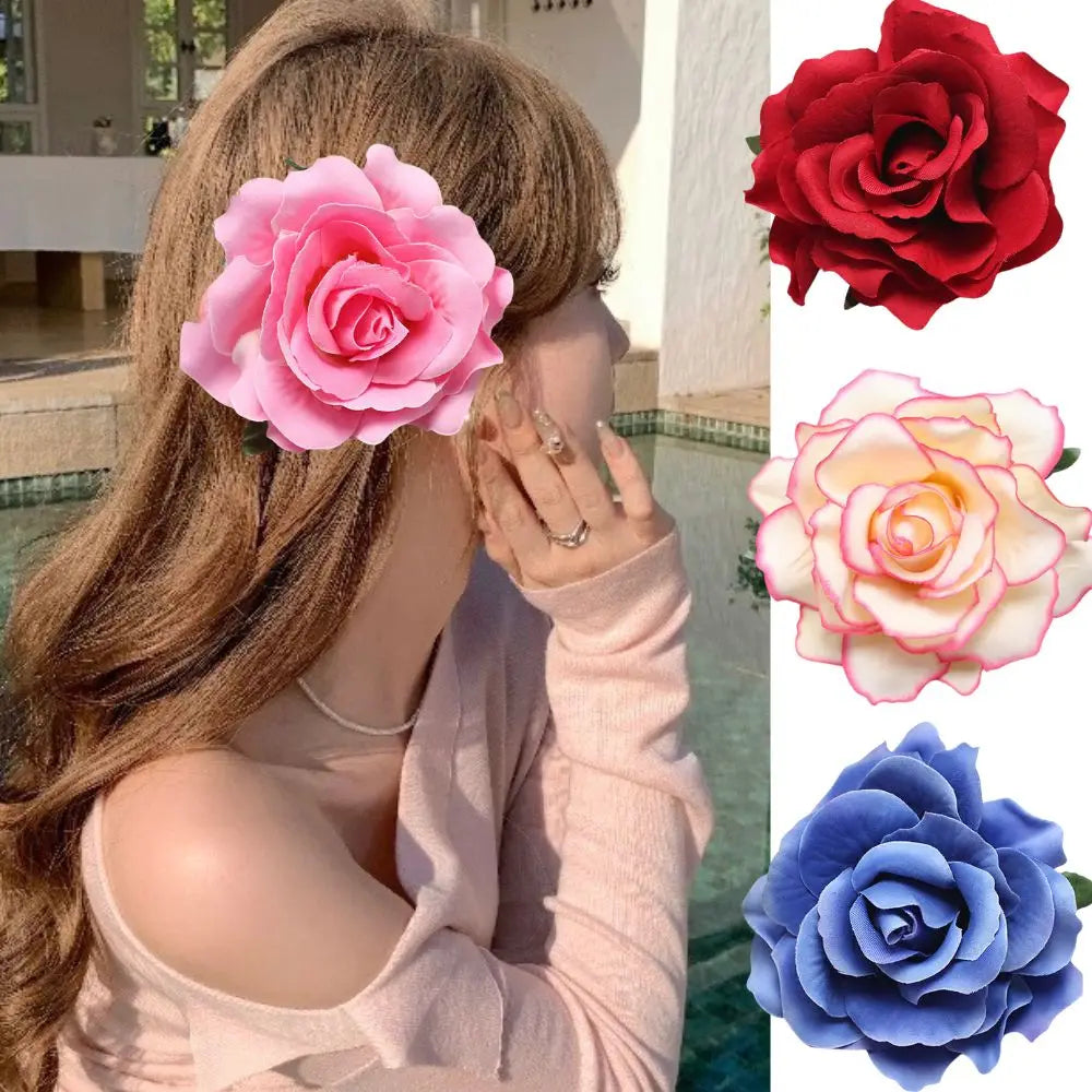 Bohemian Rose Floral Hairpin for Weddings and Beach Getaways