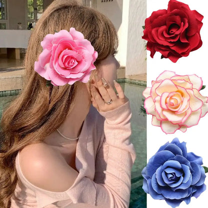 Bohemian Rose Floral Hairpin for Weddings and Beach Getaways