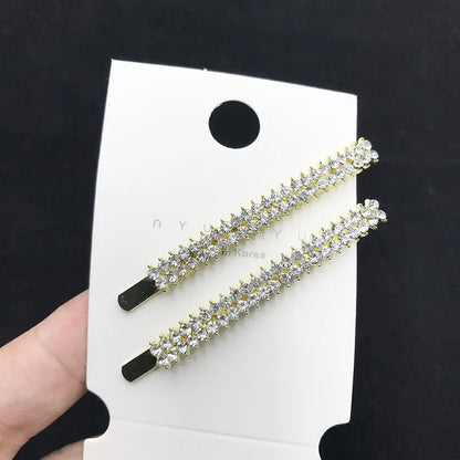 Vintage Moon Star Rhinestone Hairpin for Women Bridal Wedding Accessories