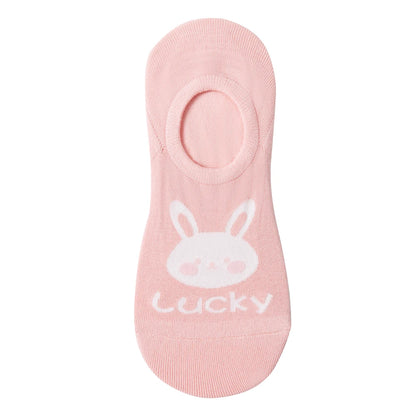 Women Kawaii Lucky Rabbit No Show Cotton Invisible Socks