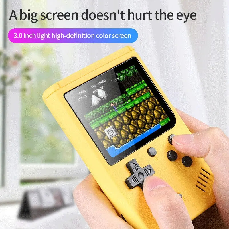BOYHOM Retro Portable Mini Handheld Video Game Console 8 Bit 3.0 Inch Color LCD Built In 500 Games For Kids