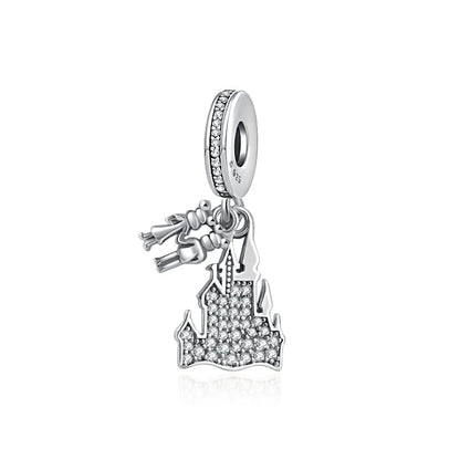 Exquisite 925 Silver Rabbit and Mouse Pendant Beads for DIY European Bracelets with Zircon Accents