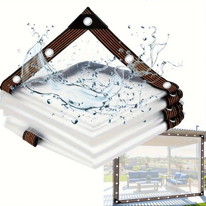 Transparent Waterproof Cloth with Gasket for Outdoor Protection Gardens Porches Chicken Coops and Camping Shade Sail Enclosure Net