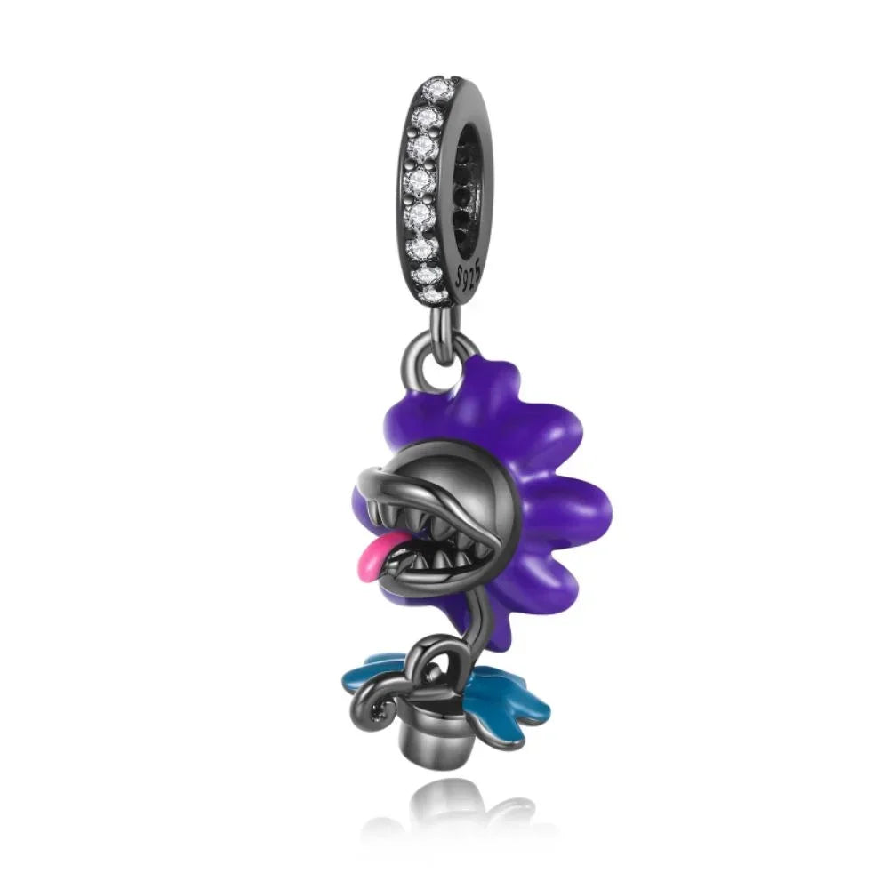 925 Sterling Silver Halloween Charms Set Pumpkin Skull Witch Ghost Beads for Bracelet Necklace Jewelry