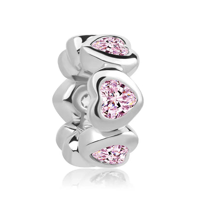 925 Sterling Silver Love Arrow Double Ring Charm for Wedding Anniversary Jewelry B037fen