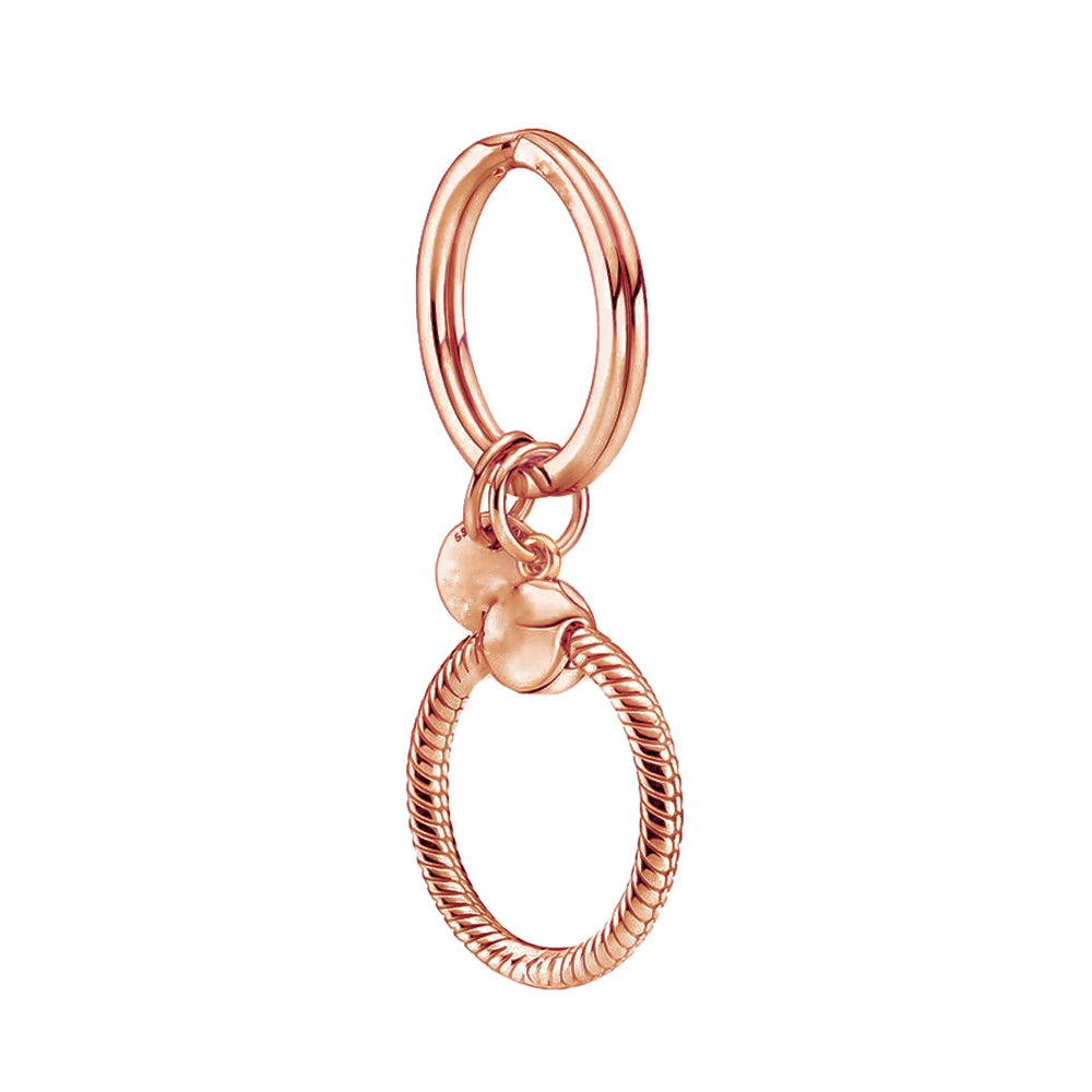 Silver Elegance Key Ring DIY Jewelry Accessory for Women 925 Sterling Silver N-HYC572RG