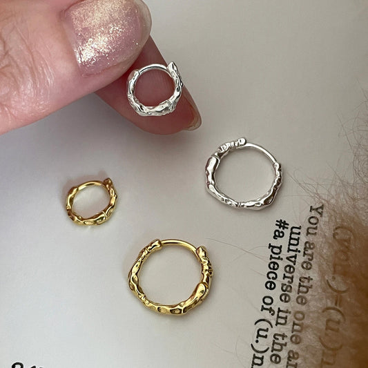 Elegant 925 Sterling Silver Hoop Earrings for Women Wedding Jewelry
