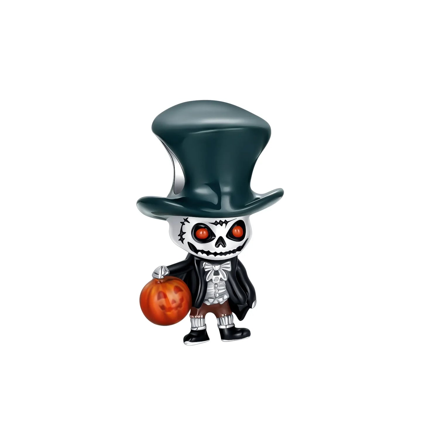 925 Sterling Silver Halloween Charms Pumpkin Ghost Witch Hat Pendant Beads for DIY Bracelet Necklace