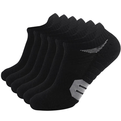 6 Pairs Men Sports Running Heavy Cushion Anti Slip Socks