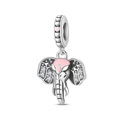 925 Sterling Silver Colorful Elephant Animal Charms for DIY Jewelry Necklace Bracelet Gifts
