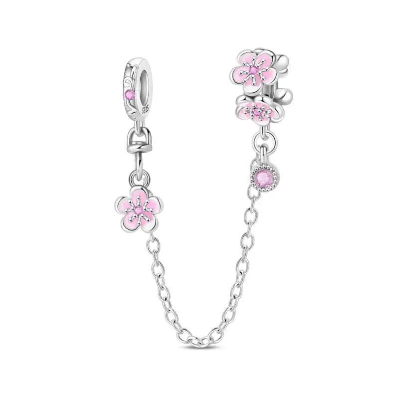 Genuine 925 Sterling Silver Heart Charm Bead for Mother's Day Bracelet Gift