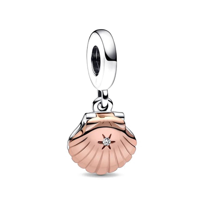 Rose Gold Butterfly Lock Key Charms Beads for DIY Jewelry Making F599