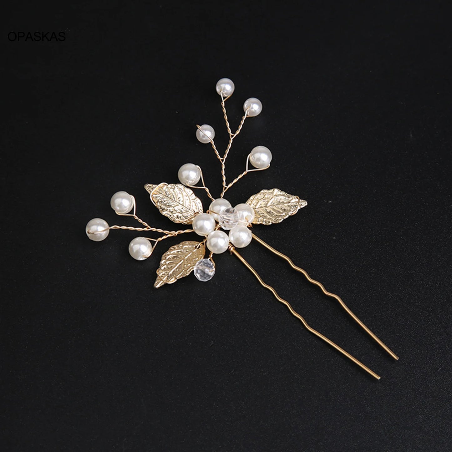 Elegant Pearl Flower Wedding Hairpin Comb Set for Brides