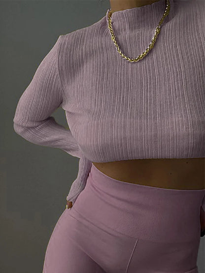 Women Sheer Mock Neck Long Sleeve Top Chic Fall 2024