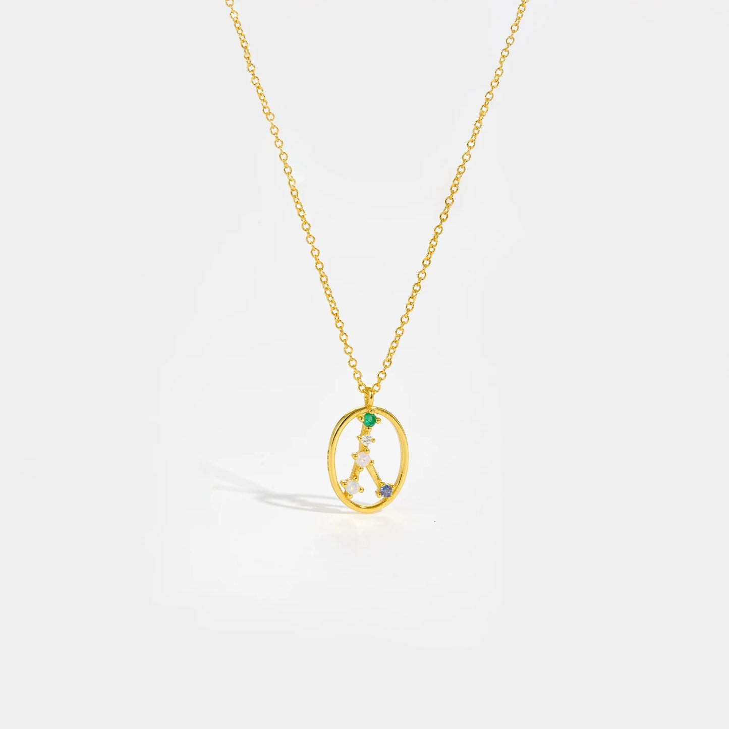 Vewant Women's 925 Sterling Silver Gold Constellation Pendant Necklace with Snake Chain