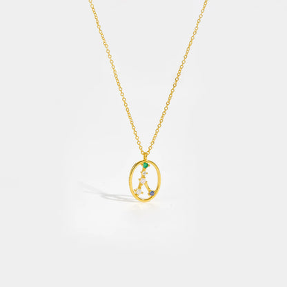 Vewant Women's 925 Sterling Silver Gold Constellation Pendant Necklace with Snake Chain