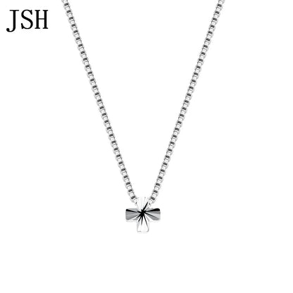 Elegant Heart Charm Silver Necklace for Women Fashion Pendant Jewelry Gift LN057