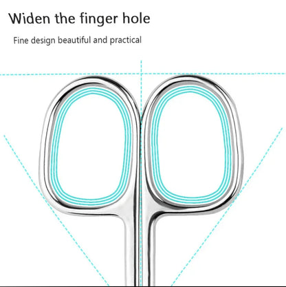 Stainless Steel Curved Tip Thin Blade Cuticle Scissors Nail Clippers Trimmer