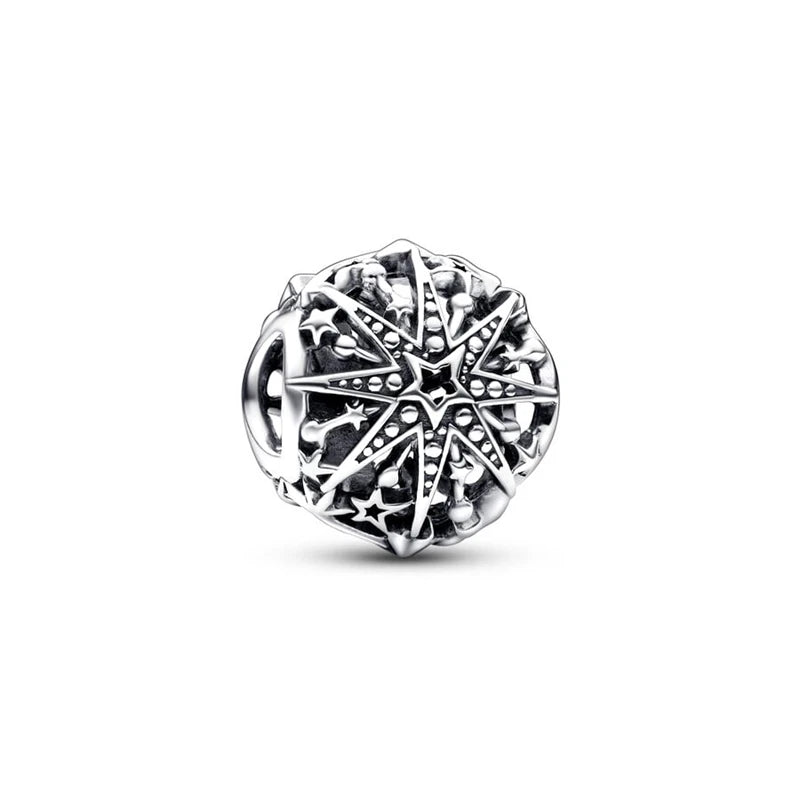 Miniso Snowflake Charm Beads 925 Sterling DIY Bracelet