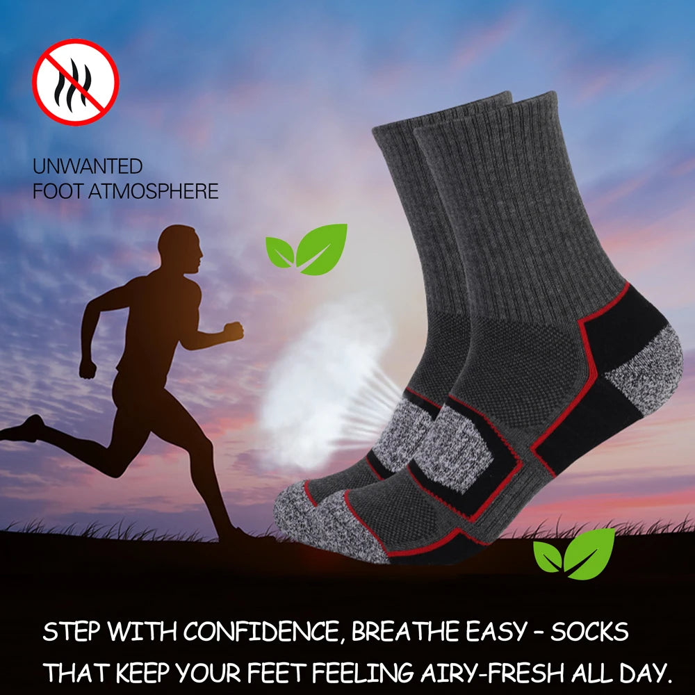 6 Pairs Heavy Cushion Hiking Socks Unisex Sizes 35 To 50