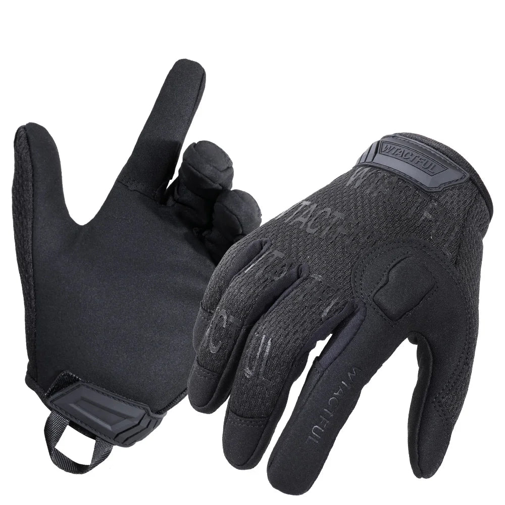 Tactical Full Finger Gloves Touch Screen Breathable Gear Men Full Finger Black CHINA
