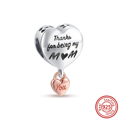 Silver Animal Hearts Infinity Crown Bead Charms Bracelet for Women 925 Sterling Silver Jewelry Y030